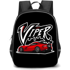 Dodge Viper Backpack School Bag StudentPack - Dodge Viper Red Illustration Art Sticker