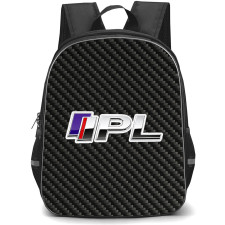 Infiniti G37 IPL Backpack School Bag StudentPack - Infiniti G37 IPL Logo On Traditional Black Charcoal Carbon Fiber Background