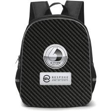 Jaguar F-Type Heritage 60 Edition Backpack School Bag StudentPack - Jaguar F-Type Heritage 60 Edition Logo On Traditional Black Charcoal Carbon Fiber Background