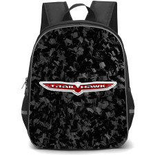Jeep Cherokee Trailhawk Backpack School Bag StudentPack - Jeep Cherokee Trailhawk Logo On Forged Carbon Fiber Background