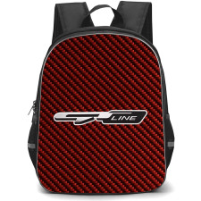 Kia Sportage GT-Line Backpack School Bag StudentPack - Kia Sportage GT-Line Logo On Red Carbon Fiber Background