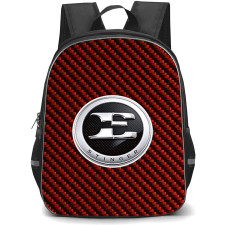 Kia Stinger Backpack School Bag StudentPack - Kia Stinger Logo On Red Carbon Fiber Background