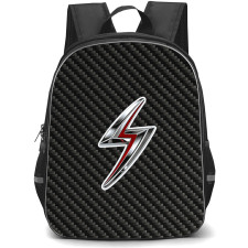 Nissan Silvia Backpack School Bag StudentPack - Nissan Silvia Logo On Traditional Black Charcoal Carbon Fiber Background