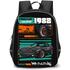 Pontiac Backpack School Bag StudentPack - 1982 Pontiac Firebird 2 Pop Culture Illustration Art Poster