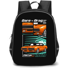 Pontiac Backpack School Bag StudentPack - Pontiac GTO Judge 1969 Dare To Drag Illustration Art Poster