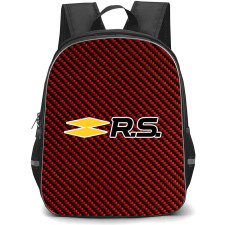 Renault Sport Backpack School Bag StudentPack - Renault Sport Logo On Red Carbon Fiber Background