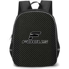 Focus Backpack School Bag StudentPack - Focus Bike Brand Logo On Carbon Fiber Background
