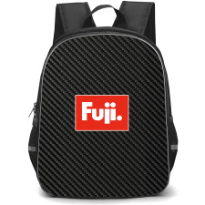 Fuji Bikes Backpack School Bag StudentPack - Fuji Bikes Bike Brand Logo On Carbon Fiber Background