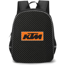 KTM Backpack School Bag StudentPack - KTM Bike Brand Logo On Carbon Fiber Background