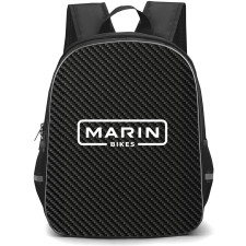 Marin Backpack School Bag StudentPack - Marin Bike Brand Logo On Carbon Fiber Background