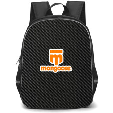 Mongoose Backpack School Bag StudentPack - Mongoose Bike Brand Logo On Carbon Fiber Background