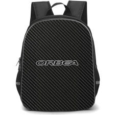 Orbea Backpack School Bag StudentPack - Orbea Bike Brand Logo On Carbon Fiber Background