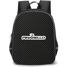 Pinarello Backpack School Bag StudentPack - Pinarello Bike Brand Logo On Carbon Fiber Background