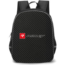 Ridley Backpack School Bag StudentPack - Ridley Bike Brand Logo On Carbon Fiber Background