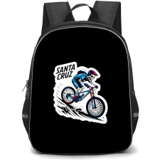 Santa Cruz Backpack School Bag StudentPack - Santa Cruz Downhill Rider Illustration Art Sticker