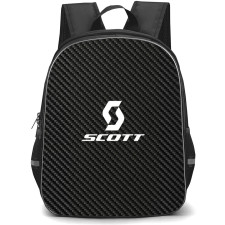 Scott Backpack School Bag StudentPack - Scott Bike Brand Logo On Carbon Fiber Background
