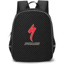 Specialized Backpack School Bag StudentPack - Specialized Bike Brand Logo On Carbon Fiber Background