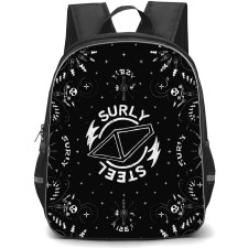 Surly Backpack School Bag StudentPack - Surly Bicycle Brand Logo On Bandana Background
