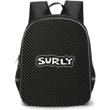 Surly Backpack School Bag StudentPack - Surly Bike Brand Logo On Carbon Fiber Background