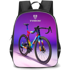 Trek Backpack School Bag StudentPack - Trek Bicycle On Purple Gradient Glow Background