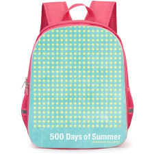 500 Days Of Summer Backpack StudentPack - 500 Days Of Summer Minimalist Poster Cyan Background