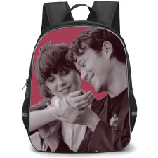 500 Days Of Summer Backpack StudentPack - 500 Days Of Summer Tom And Summer Grayscale Poster On Red Background
