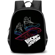 Back To The Future Backpack StudentPack - Back To The Future Nike Air Mag Neon Drawing On Black Background