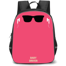 Baby Driver Backpack StudentPack - Baby Driver Pink Minimalist Poster