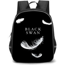 Black Swan Backpack StudentPack - Black Swan Falling Feather Black Background