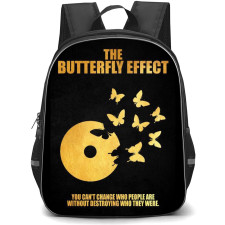 The Butterfly Effect Backpack StudentPack - The Butterfly Effect Golden Graphic Art On Black Background