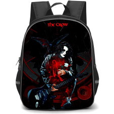 The Crow Eric Draven Backpack StudentPack - Eric Draven Holding Guitar Illustration