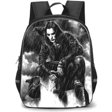 The Crow Eric Draven Backpack StudentPack - Eric Draven Sitting Grayscale