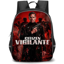 Citizen Vigilante Backpack School Bag StudentPack - Citizen Vigilante Holding Gun Fierce Portrait Series Poster