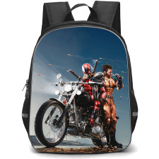 Deadpool Backpack StudentPack - Deadpool And Wolverine Tear Up The Road Poster