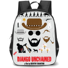 Django Unchained Backpack StudentPack - Django Unchained Icon Minimalist Art On Gray Background