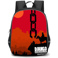 Django Unchained Backpack StudentPack - Django Unchained Minimalist Poster Red And Black