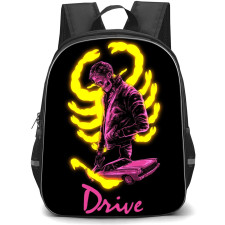 Drive Backpack StudentPack - Drive 2011 Movie Pink Yellow Neon Illustration On Black Background