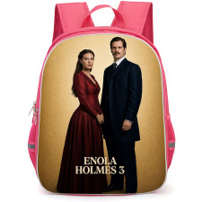 Enola Holmes 3 Backpack School Bag StudentPack - Enola Holmes 3 Enola And Sherlock Holmes On Golden Background