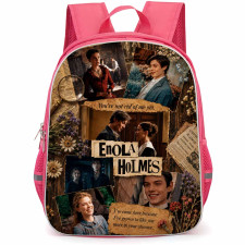 Enola Holmes Backpack School Bag StudentPack - Enola Holmes Vintage Scrapbook Collage Poster