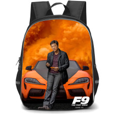 Fast and Furious Backpack StudentPack - Fast and Furious 9 Han Seoul Sitting On Orange Car