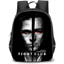 Fight Club Backpack StudentPack - Fight Club Brand Pit Split Portrait Grayscale Poster