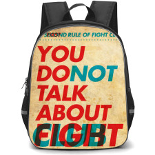 Fight Club Backpack StudentPack - Fight Club Typographic Retro Poster