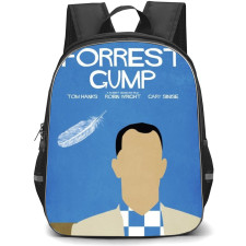 Forrest Gump Backpack StudentPack - Forrest Gump Movie Minimalist Art Poster Blue Background