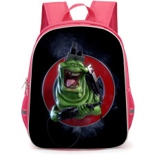 Ghostbusters Slimer Backpack StudentPack - Ghostbusters Slimer 3D Art On Dark Smoke Background