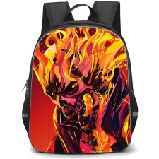 Ghost Rider Backpack StudentPack - Ghost Rider Flaming Skull Illustration Art