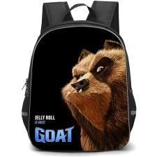 Goat Grizz Backpack School Bag StudentPack - Grizz Close Up Portrait On Dark Background