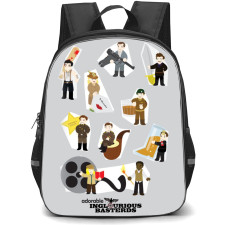 Inglourious Bastards Backpack StudentPack - Inglourious Bastards Adorable Character Stickers On Gray Background
