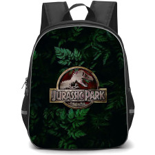 Jurassic Park Backpack StudentPack - Jurassic Park Logo On Dark Leaf Background