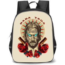 John Wick Backpack StudentPack - John Wick Avatar Illustration Art Baba Yaga On Beige Background