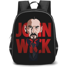 John Wick Backpack StudentPack - John Wick Avatar Illustration On WordArt Black Background